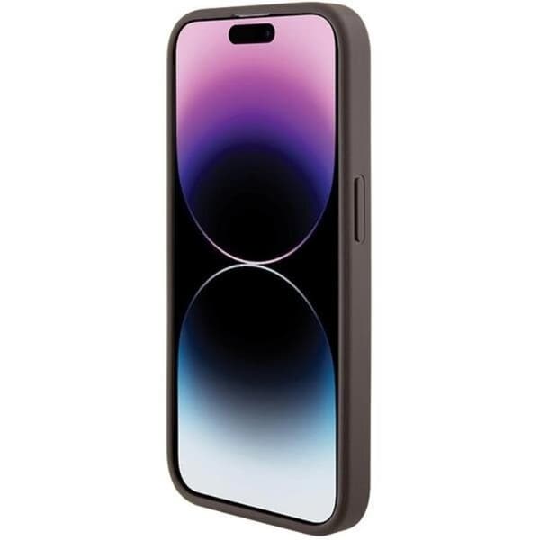 Guess Mobilskal till iPhone 15 Pro Max Grip Stand Triangle Strass Brun