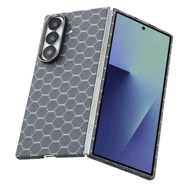 Mobilskal till Galaxy Z Fold 7 5G Magsafe Aramid Fiber - Honeycomb Grå