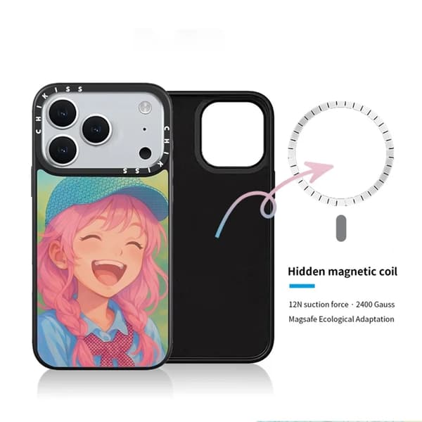 Mobilskal till iPhone 17 Pro MagSafe Aluminium Silikon Rosa