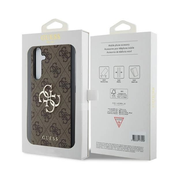 Guess Mobilskal till Galaxy A35 5G Big Metall Logo - Brun Brun
