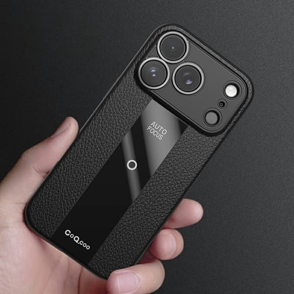 Q.COO Mobilskal till iPhone 17 Pro Acrylic PU + TPU Shockproof Svart