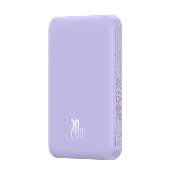 Baseus Powerbank 5000mAh 20W Mini Med USB-C Kabel - Lila Lila