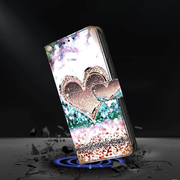 Plånboksfodral för Samsung Galaxy S26 Ultra Konstläder med Ställ - Hjärta
