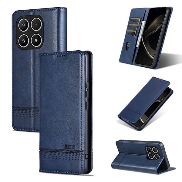 AZNS Xiaomi 15T Plånboksfodral Konstläder - Blå