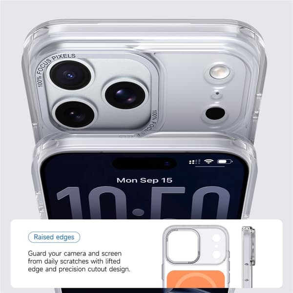 Mobilskal till iPhone 17 Pro Max MagSafe TPU Acrylic - Orange Orange