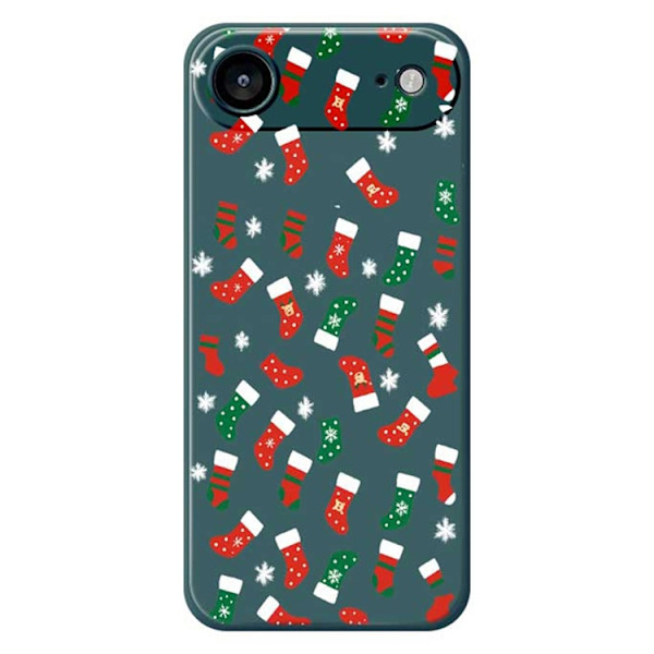 Mobilskal till iPhone Air Röd och Grön Socks Pattern TPU - Grön Grön