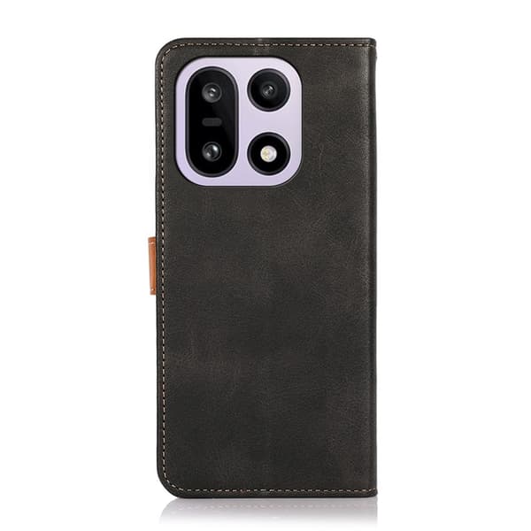 KHAZNEH OnePlus 15 5G Plånboksfodral Flip Konstläder Stativ Svart
