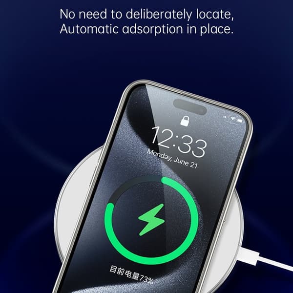 SULADA iPhone 15 Plus Skal MagSafe TPU Tempererat Glas Titanium Blå