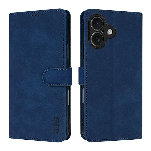 AZNS iPhone 17 Plånboksfodral Konstläder - Blå