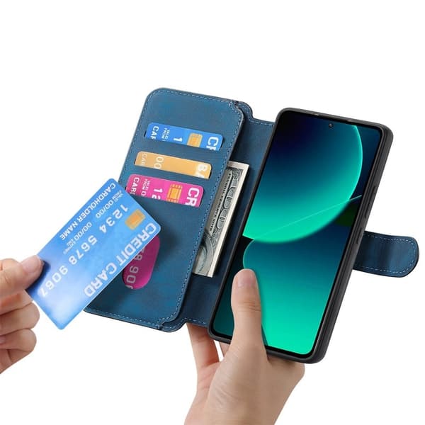 CASENEO Xiaomi 13T Plånboksfodral Konstläder - Blå