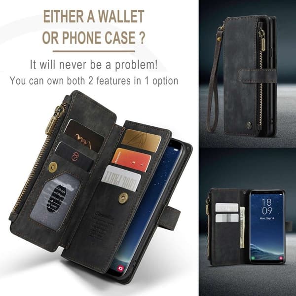 CASEME C30 Plånboksfodral för Samsung Galaxy S20 - Svart Konstläder