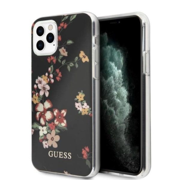 Guess N ° 4 Flower Collection -kuori iPhone 11 Pro Max -musta
