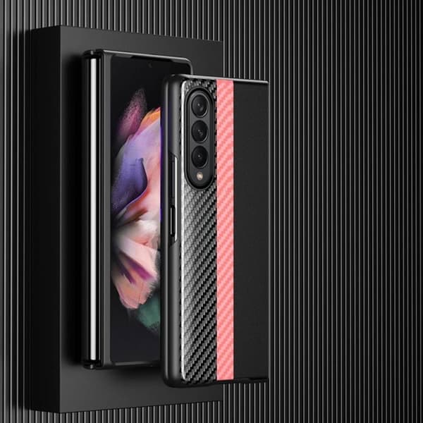 Galaxy Z Fold 4 -kuori hiilikuitu - Pinkki Rosa