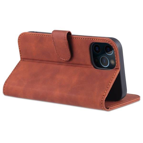 AZNS Mobilskal till iPhone 13 KonstLäder Folio Flip Wallet - Roséguld