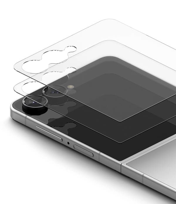 [2-Pack] Ringke Galaxy Z Flip 8 Härdat Glas Skärmskydd Display Pro - Clear