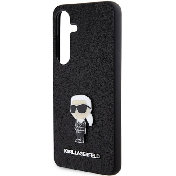 KARL LAGERFELD Galaxy S24 Plus Mobilskal Fixed Glitter Ikonik Svart
