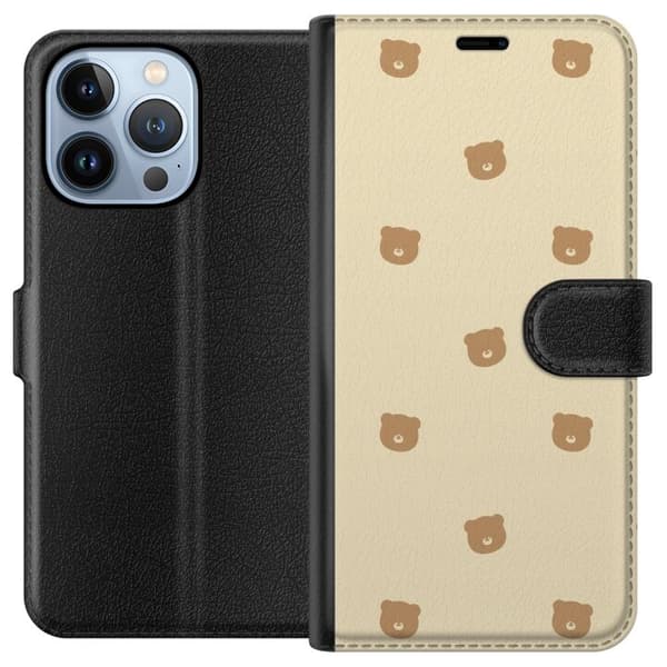 Pungcover til Apple iPhone 13 Pro med Bjørnemønster