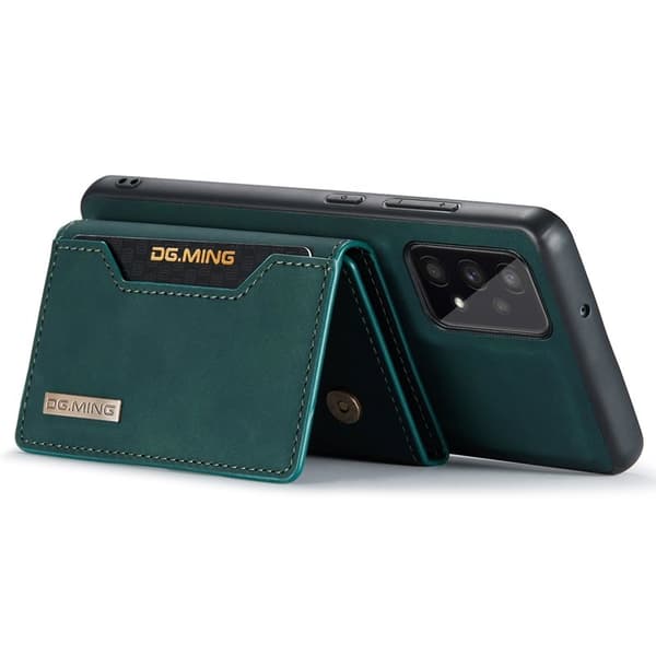 DG.MING 2-in-1 Konstläder Plånboksfodral Samsung A53 5G Grön