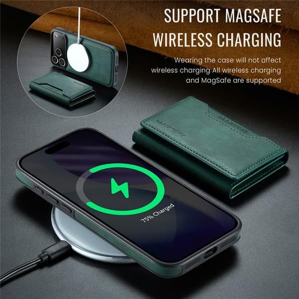 MAGKING Mobilskal till iPhone 17 Pro Max MagSafe Korthållare - Grön Grön
