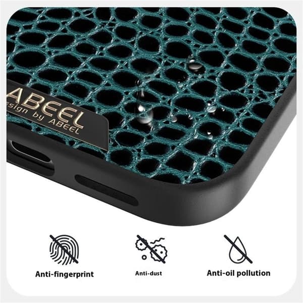 ABEEL Mobilskal till iPhone 17 MagSafe Kompatibel Äkta Läder Röd
