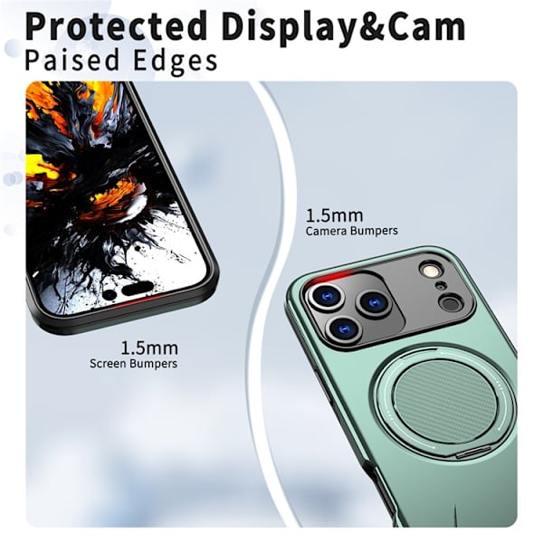 Mobilskal till iPhone 17 Pro MagSafe Rotating Kickstand - Grön Grön