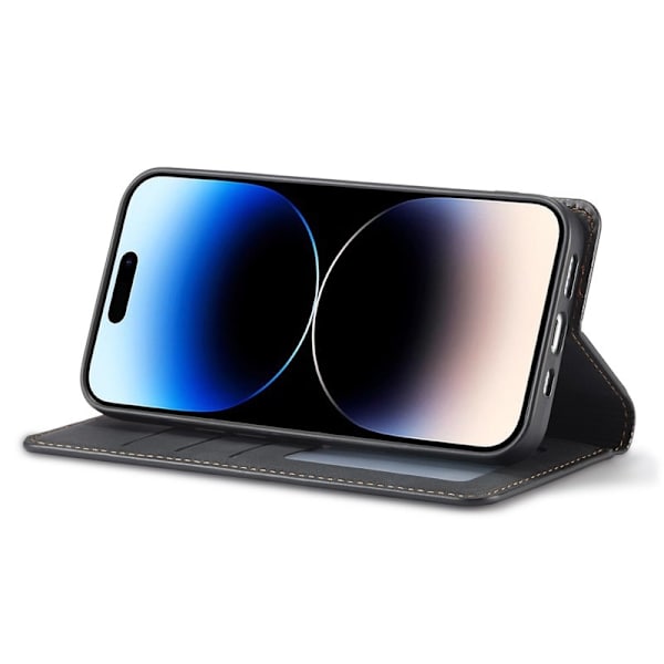 FORWENW iPhone 14 Pro Max Plånboksfodral Konstläder - Svart