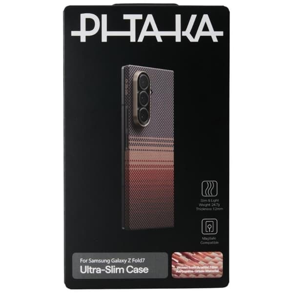 PITAKA Mobilskal till Galaxy Z Fold 7 MagSafe Ultra-Slim - Sunset Brun