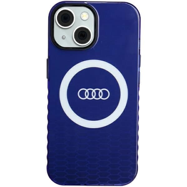 Audi iPhone 15/14/13 Cover Magsafe IML Big Logo - Blå Blå