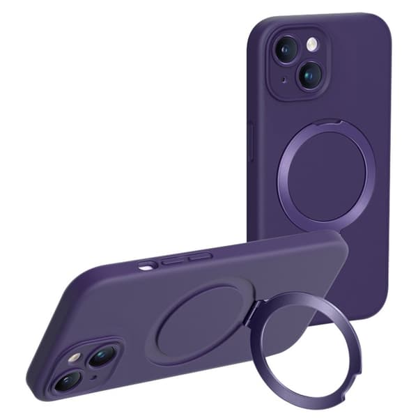 XUNDD Mobilskal till iPhone 15 Plus Reno Magnetisk Lila Liquid Silicone