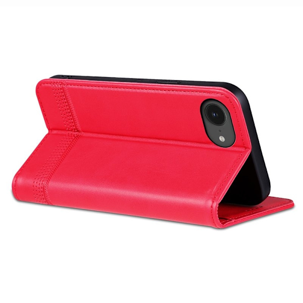 AZNS iPhone 16e Plånboksfodral Konstläder - Röd