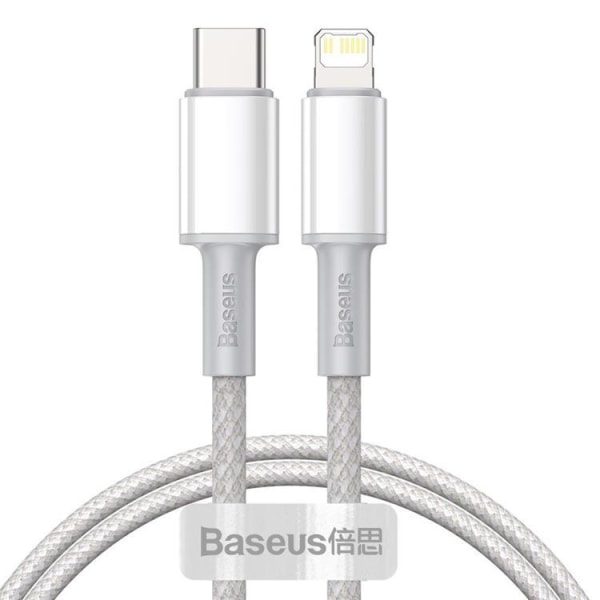Baseus Power USB-C Til Lightning 20 W Kabel 1 m - Hvid