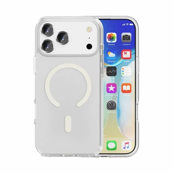 BOOM telefontaske til iPhone 17 Pro Max Magsafe PC + TPU - Gennemsigtig Transparent