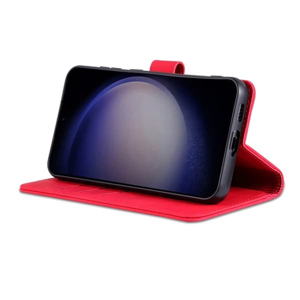 AZNS Samsung Galaxy S24 FE Plånboksfodral Konstläder - Röd