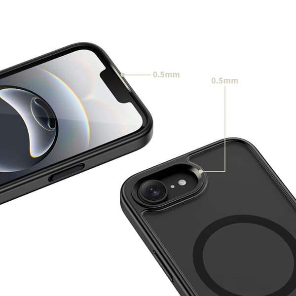 Tech-Protect Mobilskal För iPhone 16e/17e Magsafe Magrack - Matt Svart Svart