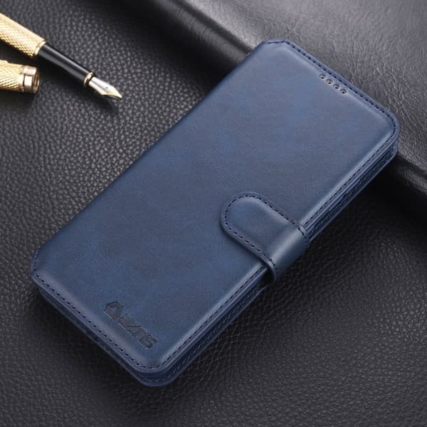 AZNS Samsung Galaxy S22 5G Plånboksfodral Konstläder - Blå