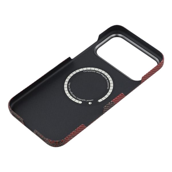 Mobilskal till iPhone 17 Pro Max MagSafe Aramid Fiber Precise Röd