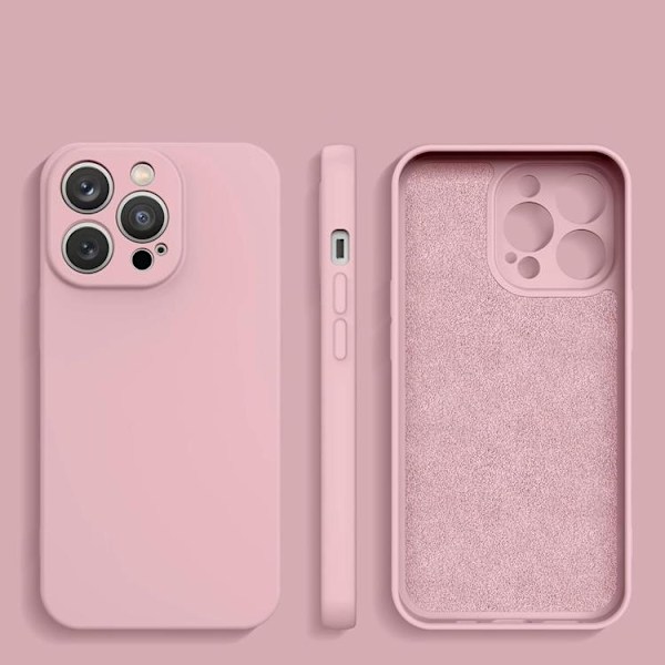 iPhone 14 Plus -kuori, silikoni - vaaleanpunainen Rosa