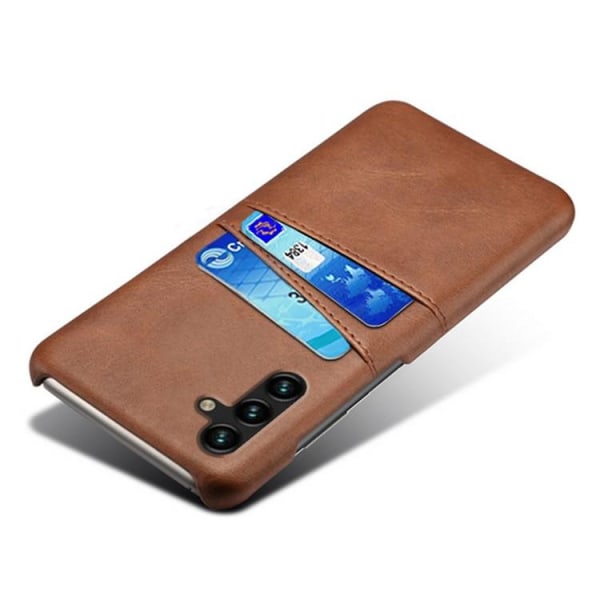 Galaxy A54 5G mobiilisuojuskorttikotelo Iskunkestävää PU-nahkaa - ruskea