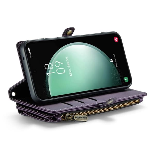 CASEME Plånboksfodral Konstläder för Samsung Galaxy S23 FE - Lila