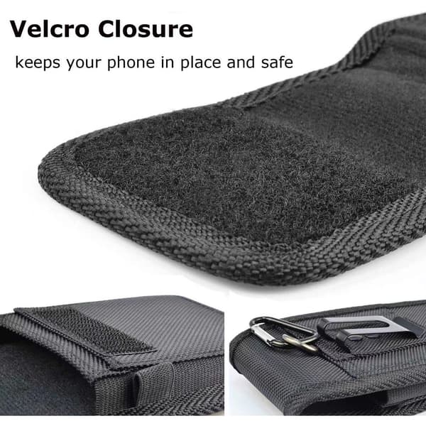 Halsbåndsetui Universal Etui Oxford Nylon - Sort Black