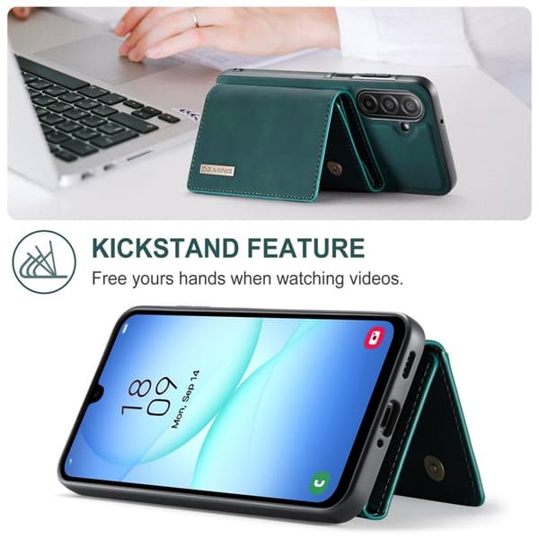 DG.MING Samsung Galaxy A17 5G Konstläder Plånboksfodral Grön
