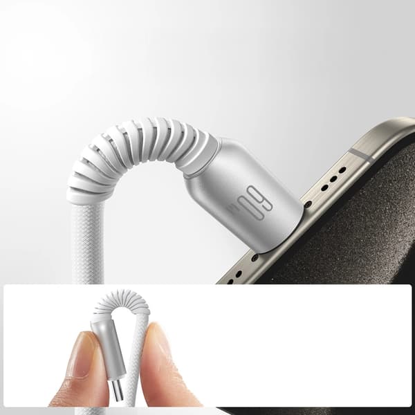 Joyroom S-A51 60W USB-C - USB-C Kabel 1.2m - Ljusgrå Grå