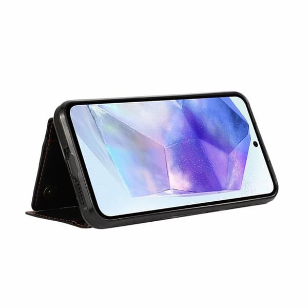 Plånboksfodral för Samsung Galaxy S26 Plus Konstläder Kickstand - Svart