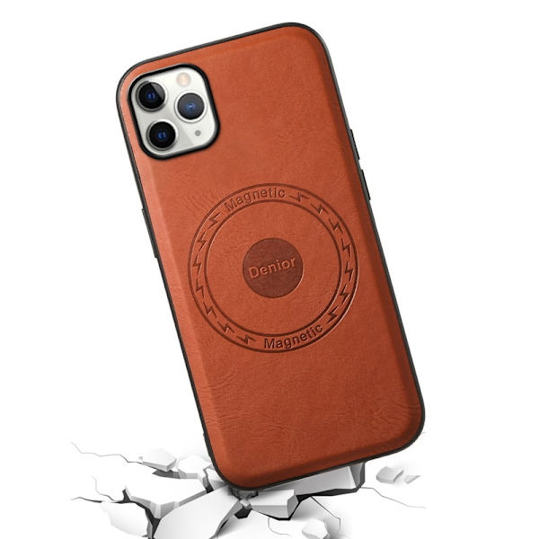 DENIOR Mobilskal till iPhone 11 Pro Max i PU-läder - Brun
