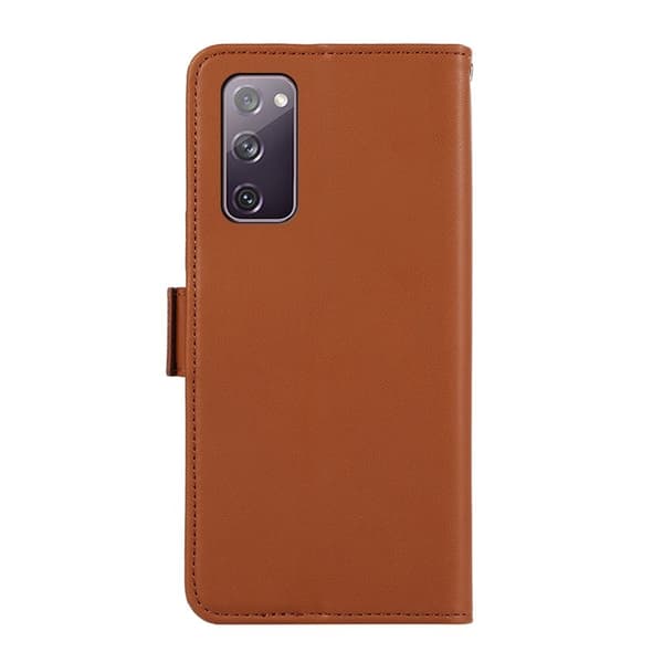 ABEEL Samsung Galaxy S20 FE Plånboksfodral Konstläder RFID-Skydd Brun