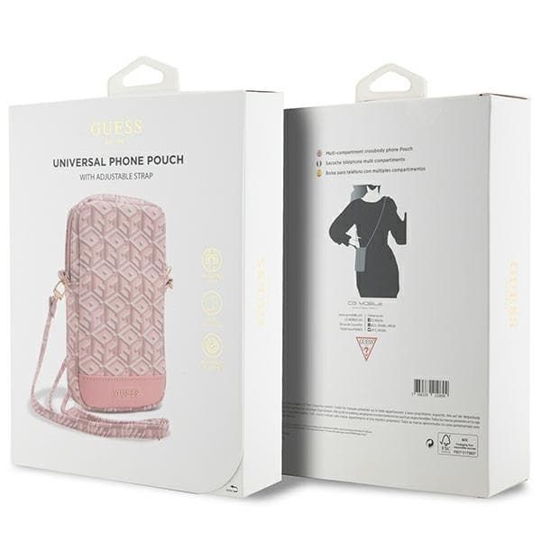 Guess GUWBZPGCSPGP Handväska Zip GCube Stripe - Rosa
