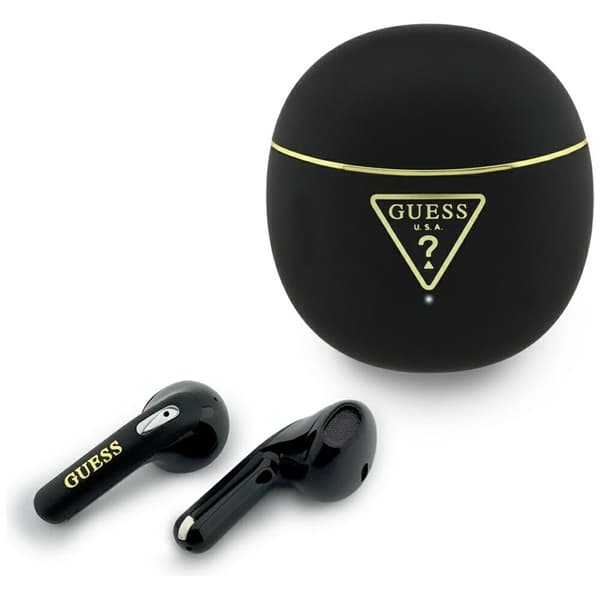 Guess TWS In-Ear Hovedtelefoner Gold Line Triangle - Sort Svart