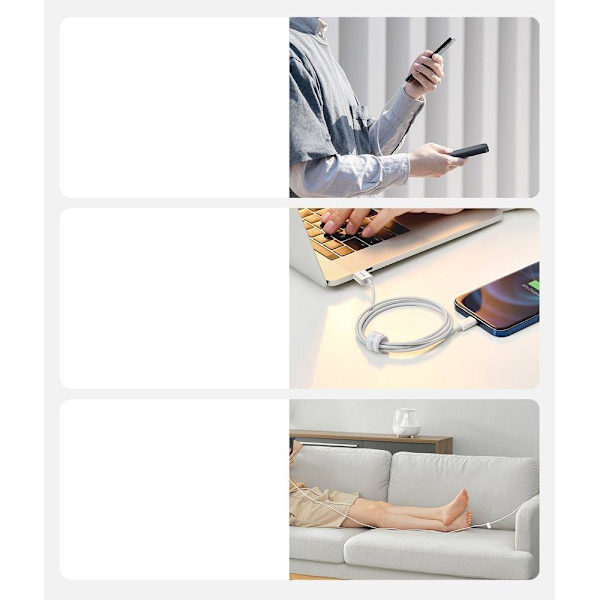 Baseus Superior Lightning USB-kabel 1,5 m - Hvid White
