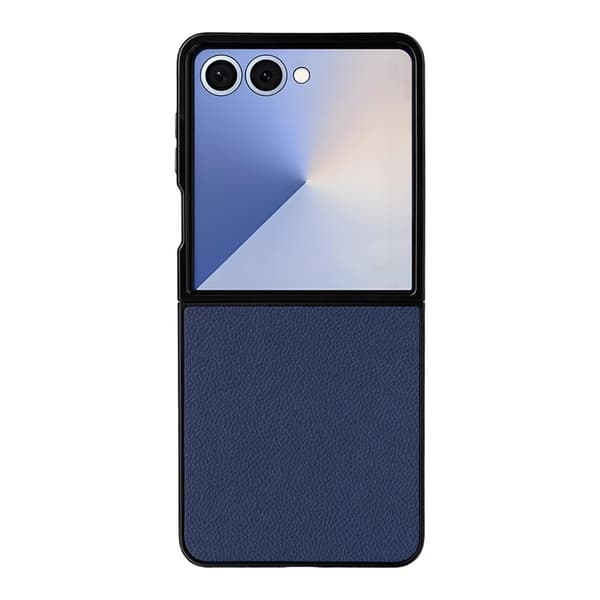 Mobilskal till Galaxy Z Flip7 Litchi Texture Läder - Blå Blå