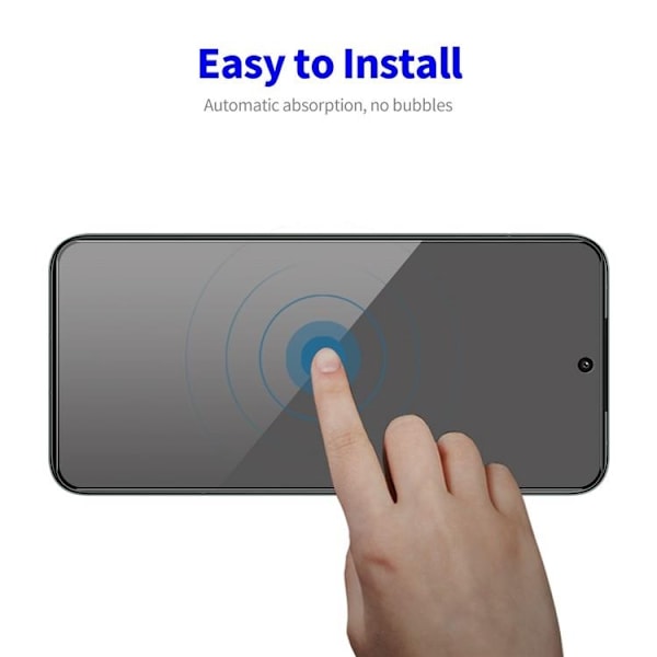 [2-PACK] Privacy Härdat Glas Skärmskydd Galaxy S23 Plus Svart